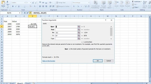 Just how to include a CAGR formula to Excel spread sheets