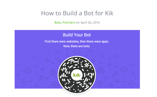 Exactly how To Make Your Own Kik Robot