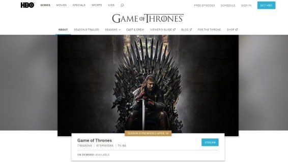 Ideal areas to see Video game of Thrones on-line