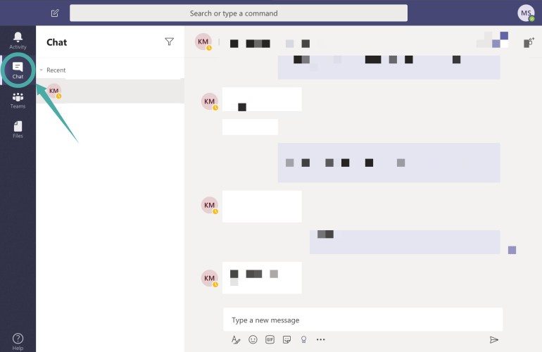 Conceal (and also program) conversation in Microsoft Teams