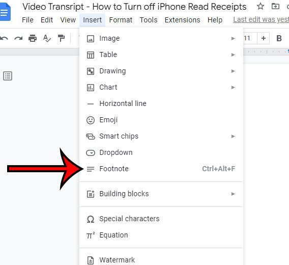 How to add footnotes to Google Docs