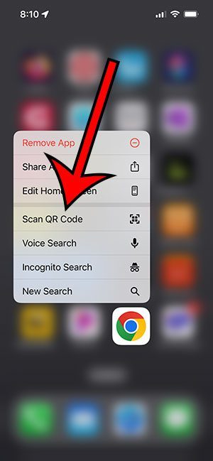 How to scan QR codes using the Chrome app for iPhone