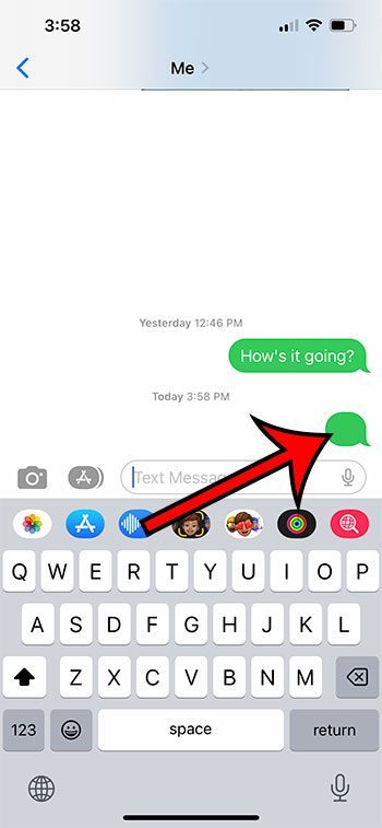 What are the steps for an iPhone with a blank message?