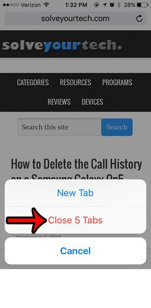 How to close all open tabs at once in Safari on iPhone