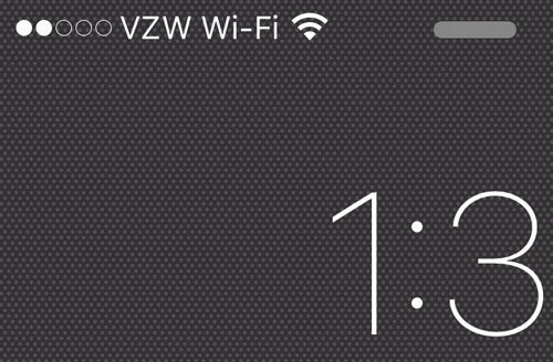 Why does “VZW Wi-Fi” appear on top of my iPhone screen?